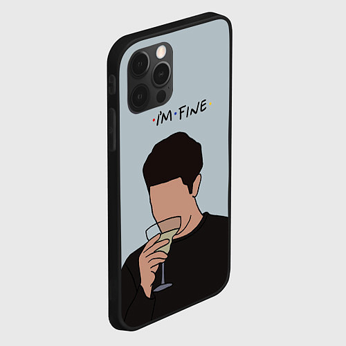 Чехол iPhone 12 Pro Max Ross - im fine / 3D-Черный – фото 2