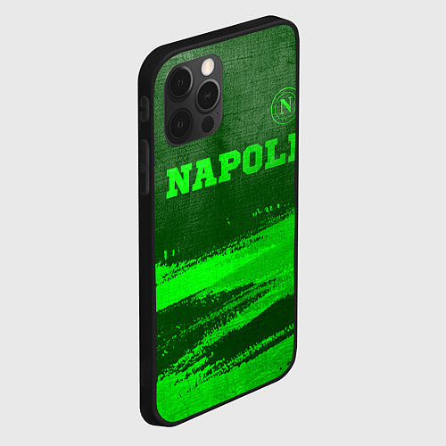 Чехол iPhone 12 Pro Max Napoli - green gradient посередине / 3D-Черный – фото 2