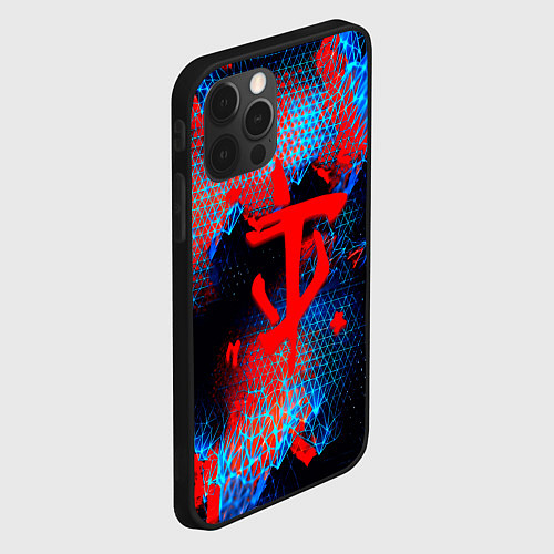 Чехол iPhone 12 Pro Max Doom космическая абстракция / 3D-Черный – фото 2
