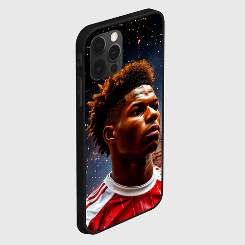 Чехол iPhone 12 Pro Max Маркус Рашфорд и космос / 3D-Черный – фото 2
