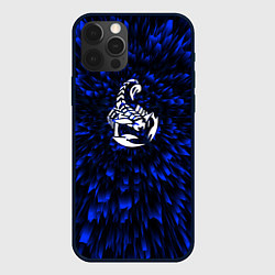 Чехол для iPhone 12 Pro Max Scorpions blue energy, цвет: 3D-черный