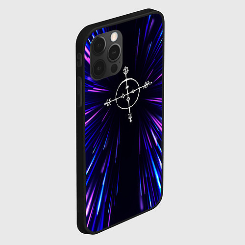 Чехол iPhone 12 Pro Max Megadeth neon energy / 3D-Черный – фото 2