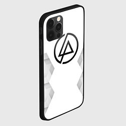 Чехол для iPhone 12 Pro Max Linkin Park white poly, цвет: 3D-черный — фото 2