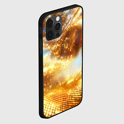 Чехол для iPhone 12 Pro Max Блестящая золотая текстура, цвет: 3D-черный — фото 2