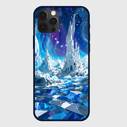 Чехол для iPhone 12 Pro Max Космический фантастический пейзаж, цвет: 3D-черный