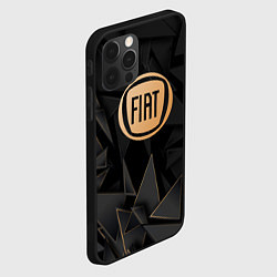 Чехол для iPhone 12 Pro Max Fiat golden poly, цвет: 3D-черный — фото 2