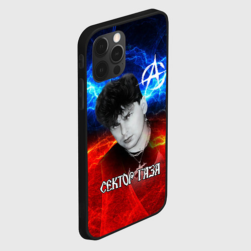 Чехол iPhone 12 Pro Max Сектор газа молнии на фоне / 3D-Черный – фото 2