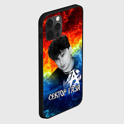 Чехол iPhone 12 Pro Max Сектор газа Юрий Хой / 3D-Черный – фото 2