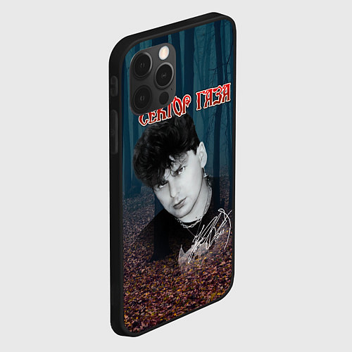 Чехол iPhone 12 Pro Max Сектор газа лесной фон / 3D-Черный – фото 2