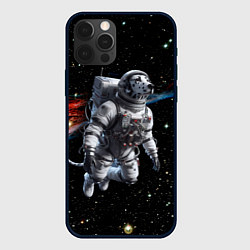 Чехол для iPhone 12 Pro Max The dalmatian brave cosmonaut - ai art, цвет: 3D-черный