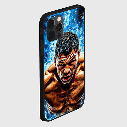 Чехол iPhone 12 Pro Max Артуро Гатти в синем пламени / 3D-Черный – фото 2
