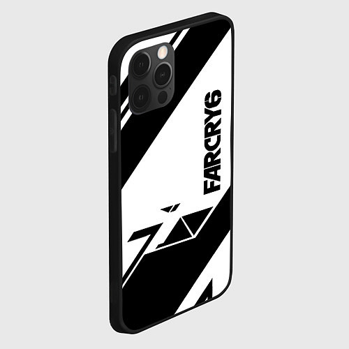 Чехол iPhone 12 Pro Max Farcry6 геометрия полосы / 3D-Черный – фото 2