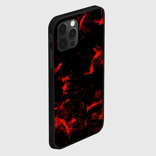Чехол iPhone 12 Pro Max Color red black / 3D-Черный – фото 2