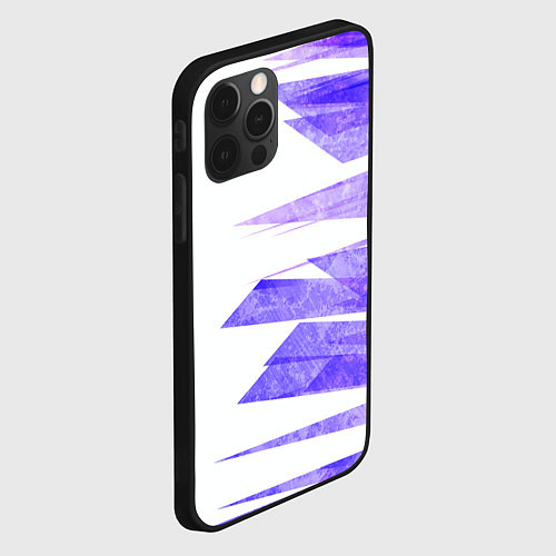 Чехол iPhone 12 Pro Max Color white purple / 3D-Черный – фото 2