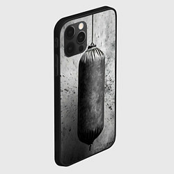 Чехол для iPhone 12 Pro Max Серая боксерская груша, цвет: 3D-черный — фото 2