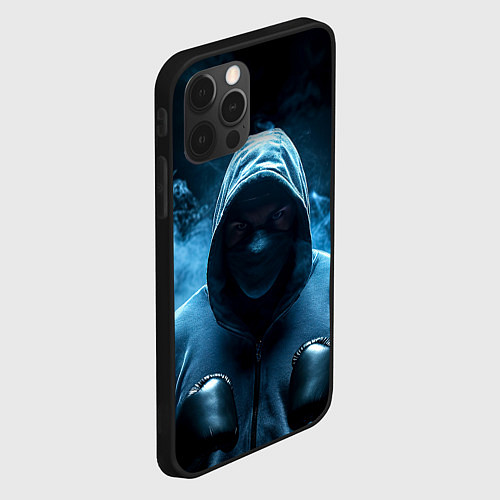 Чехол iPhone 12 Pro Max Боксер в дыму / 3D-Черный – фото 2
