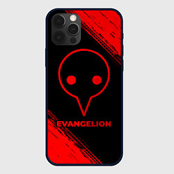 Чехол для iPhone 12 Pro Max Evangelion - red gradient, цвет: 3D-черный