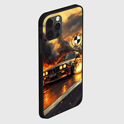 Чехол для iPhone 12 Pro Max ВМБ в огне на скорости, цвет: 3D-черный — фото 2
