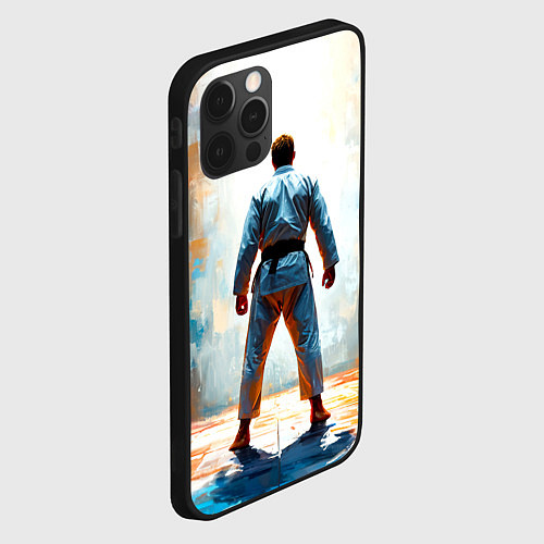 Чехол iPhone 12 Pro Max Дзюдоист / 3D-Черный – фото 2