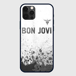 Чехол для iPhone 12 Pro Max Bon Jovi - white gradient посередине, цвет: 3D-черный