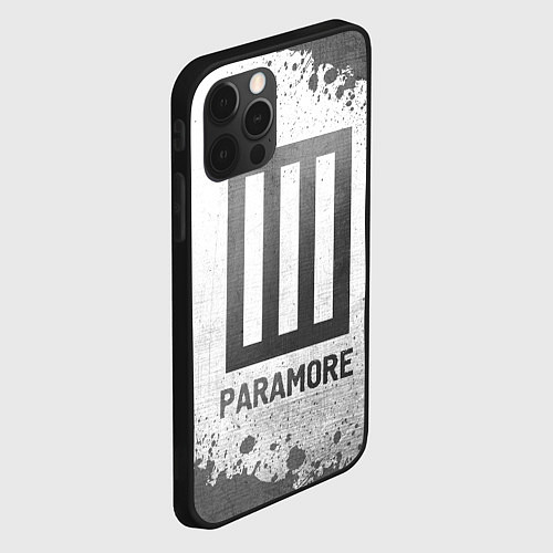 Чехол iPhone 12 Pro Max Paramore - white gradient / 3D-Черный – фото 2