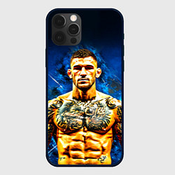 Чехол для iPhone 12 Pro Max Дастин Порье на синем, цвет: 3D-черный