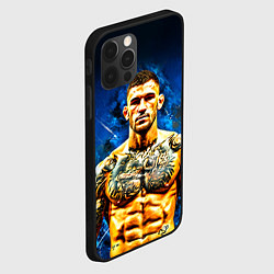 Чехол для iPhone 12 Pro Max Дастин Порье на синем, цвет: 3D-черный — фото 2