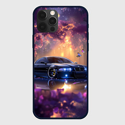 Чехол для iPhone 12 Pro Max БМВ Японская природа, цвет: 3D-черный