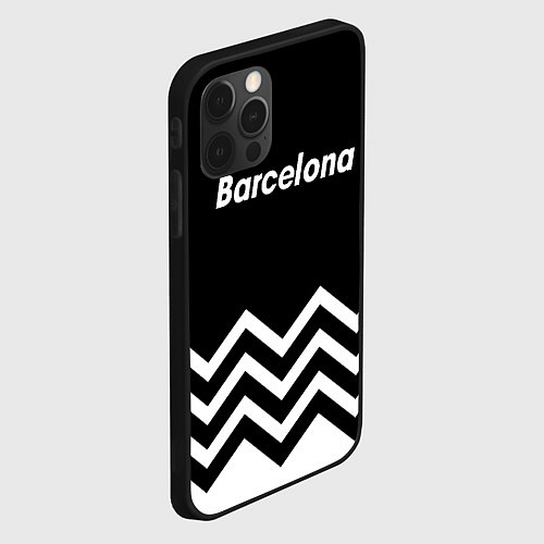 Чехол iPhone 12 Pro Max Барселона геометрия / 3D-Черный – фото 2