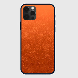 Чехол для iPhone 12 Pro Max Кораллово-оранжевый текстурный градиент, цвет: 3D-черный