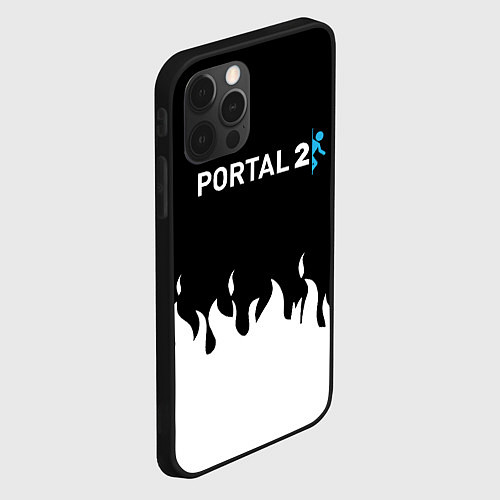 Чехол iPhone 12 Pro Max Portal белый огонь / 3D-Черный – фото 2
