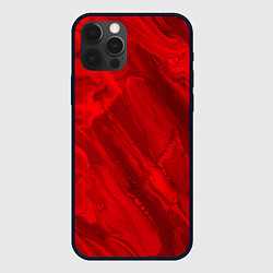 Чехол для iPhone 12 Pro Max Красный камень абстракция, цвет: 3D-черный