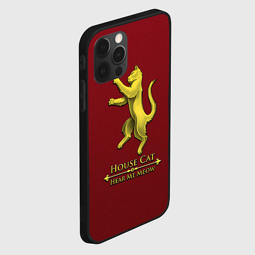 Чехол iPhone 12 Pro Max House cat / 3D-Черный – фото 2