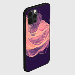 Чехол для iPhone 12 Pro Max Бежевые волны текстура, цвет: 3D-черный — фото 2