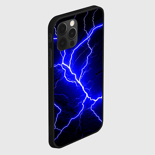 Чехол iPhone 12 Pro Max Color blue black / 3D-Черный – фото 2