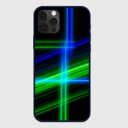 Чехол для iPhone 12 Pro Max Color blue black green, цвет: 3D-черный