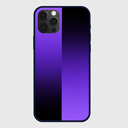 Чехол для iPhone 12 Pro Max Чёрно-сиреневый градиент пополам, цвет: 3D-черный