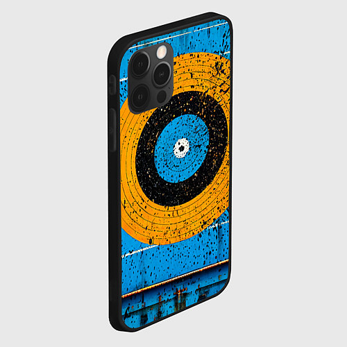 Чехол iPhone 12 Pro Max Мишень на синем / 3D-Черный – фото 2