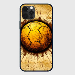 Чехол для iPhone 12 Pro Max Мяч для гандбола на бежевом, цвет: 3D-черный