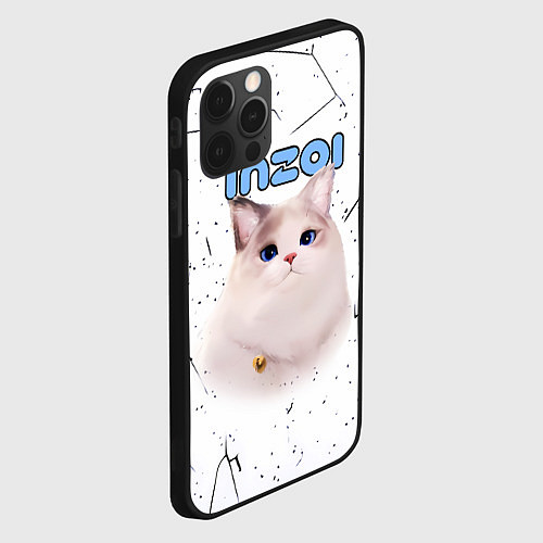 Чехол iPhone 12 Pro Max Inzoi кошечка на белом фоне / 3D-Черный – фото 2