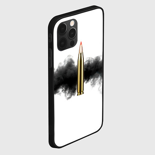 Чехол iPhone 12 Pro Max Патрон и черный дым / 3D-Черный – фото 2