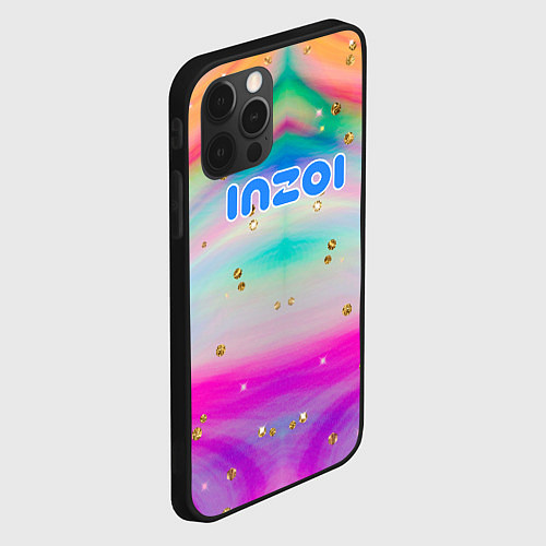 Чехол iPhone 12 Pro Max Inzoi с золотыми звездочками / 3D-Черный – фото 2