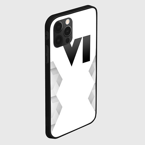 Чехол iPhone 12 Pro Max GTA 6 white poly / 3D-Черный – фото 2