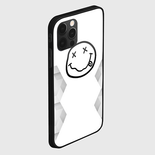 Чехол iPhone 12 Pro Max Nirvana white poly / 3D-Черный – фото 2