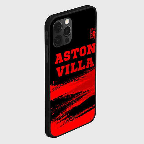 Чехол iPhone 12 Pro Max Aston Villa - red gradient посередине / 3D-Черный – фото 2