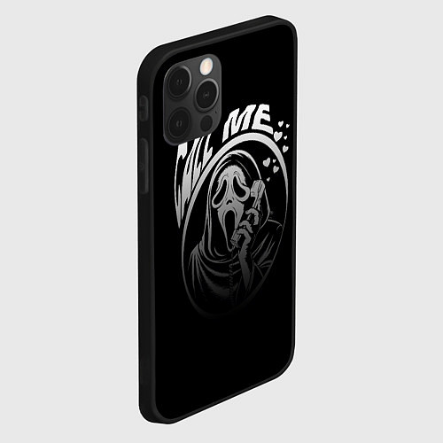 Чехол iPhone 12 Pro Max Позвони мне смерть с телефоном / 3D-Черный – фото 2