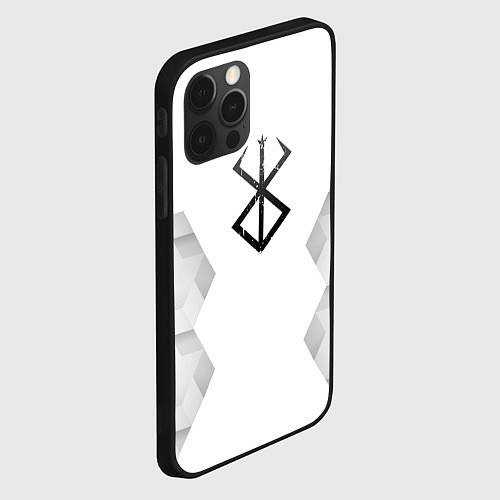 Чехол iPhone 12 Pro Max Berserk white poly / 3D-Черный – фото 2