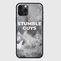 Чехол iPhone 12 Pro Max Stumble Guys - grey gradient посередине