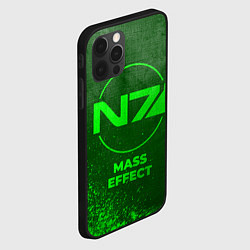 Чехол для iPhone 12 Pro Max Mass Effect - green gradient, цвет: 3D-черный — фото 2