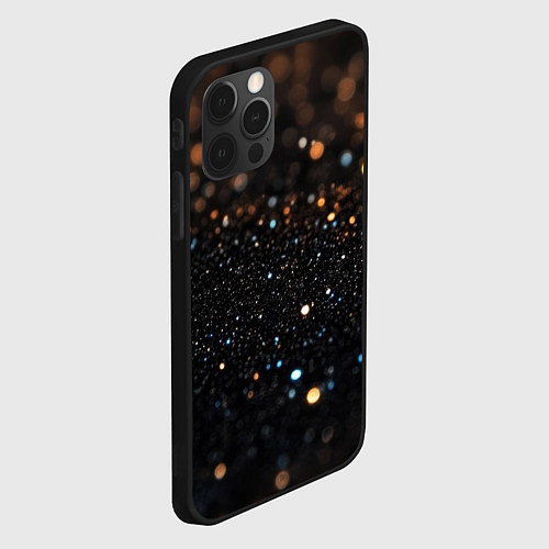 Чехол iPhone 12 Pro Max Черный текстурный фон / 3D-Черный – фото 2